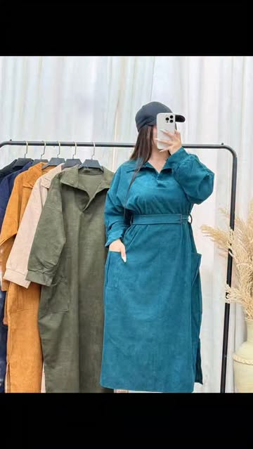 مانتو بلوچ کفتان مخمل کبریتی